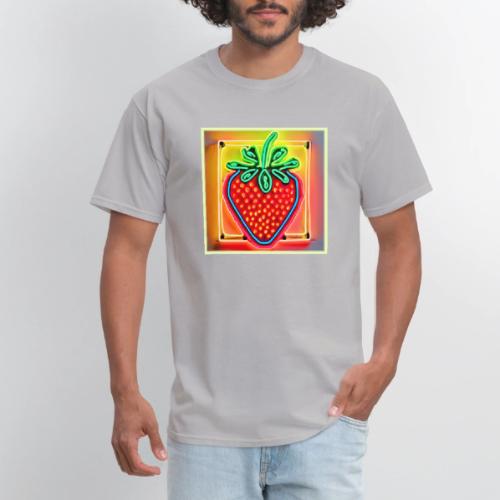 Colorful Strawberry Neon Glow - Men's T-Shirt