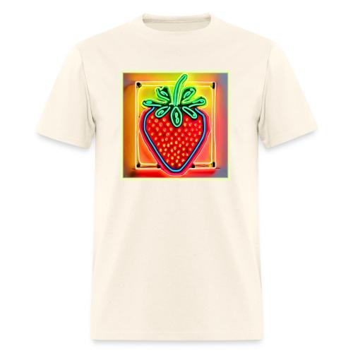 Colorful Strawberry Neon Glow - Men's T-Shirt