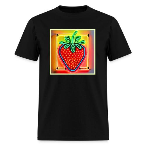 Colorful Strawberry Neon Glow - Men's T-Shirt