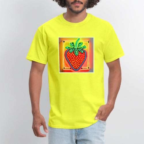 Colorful Strawberry Neon Glow - Men's T-Shirt