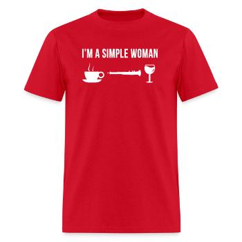 Oboe Instrut Music Simple - Men's T-Shirt - red - Front - Jose (178cm)