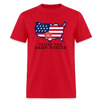 Close the Border Flag - Men's T-Shirt - red - Front - Jose (178cm)