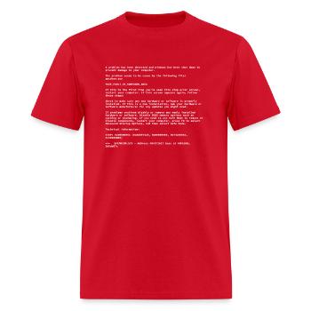 Developers Programmers Blue Screen Of Death Bsod - Men's T-Shirt - red - Front - Jose (178cm)