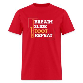 Trombone Trombonist Brass Instrument - Men's T-Shirt - red - Front - Jose (178cm)