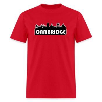 Cambridge 'Cambridge Skyline' Panorama Cambridge - Men's T-Shirt - red - Front - Jose (178cm)