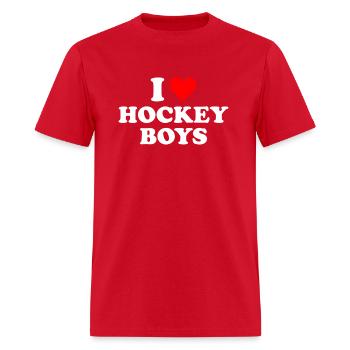 I Love Hockey - Men's T-Shirt - red - Front - Jose (178cm)