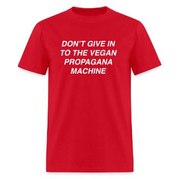 Anti Vegan Propaganda Carnivore Diet - Men's T-Shirt - red - Front - Jose (178cm)