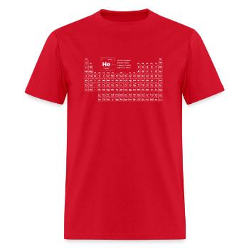 Periodic Table Of Elements - Men's T-Shirt - red - Front - Jose (178cm)