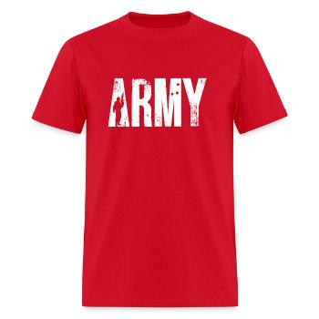 Logo de l’armée - T-shirt Homme - rouge - Devant - Jose (178cm)