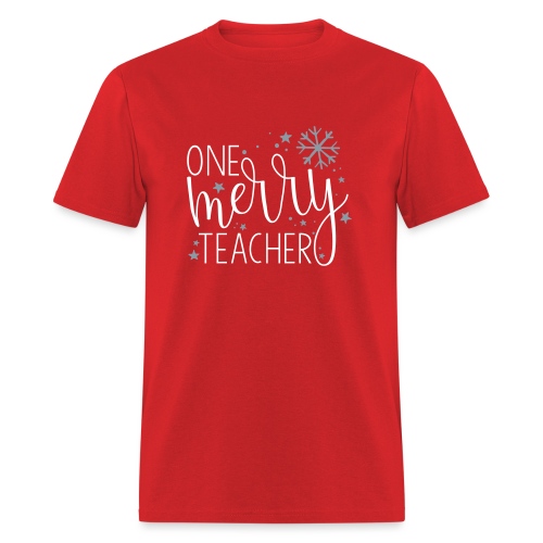 One Merry Teacher Christmas Teacher T-Shirt - Men's T-Shirt