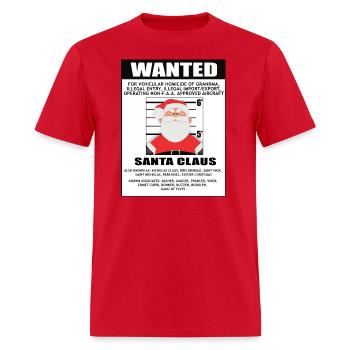 Wanted Santa - Men's T-Shirt - red - Front - Jose (178cm)