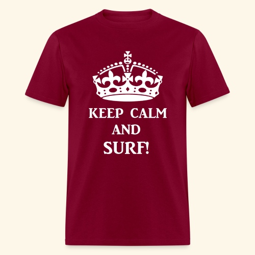 keep calms surf wht - Men's T-Shirt