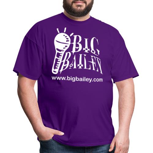 BIG Bailey LOGO and Website White Artwork - Men's T-Shirt