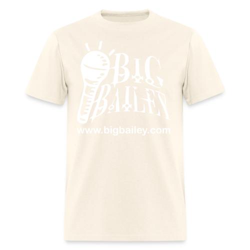 BIG Bailey LOGO and Website White Artwork - Men's T-Shirt