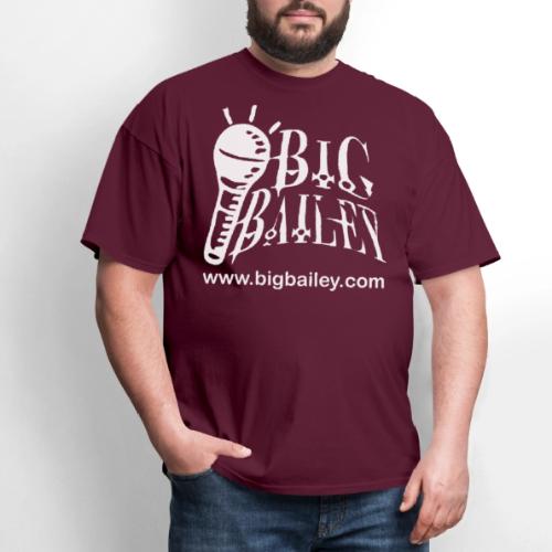BIG Bailey LOGO and Website White Artwork - Men's T-Shirt