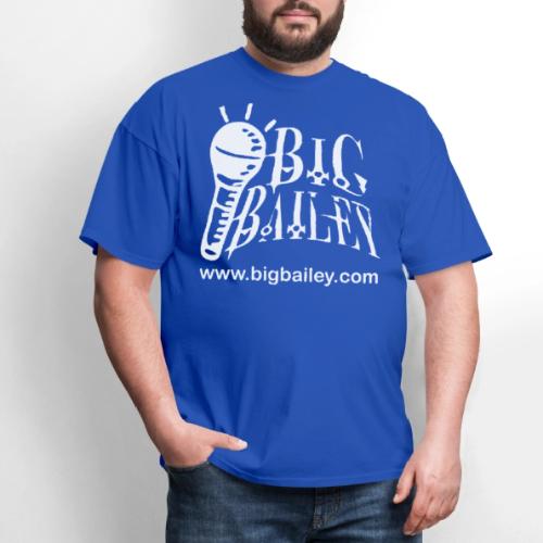 BIG Bailey LOGO and Website White Artwork - Men's T-Shirt