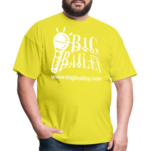 BIG Bailey LOGO and Website White Artwork - Men's T-Shirt