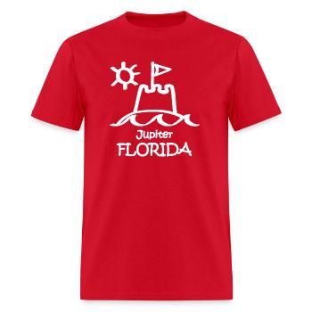 Jupiter Florida Sandcastle Souvenirs Gifts - Men's T-Shirt - red - Front - Jose (178cm)