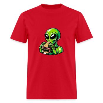 Alien Hamburger - Men's T-Shirt - red - Front - Jose (178cm)
