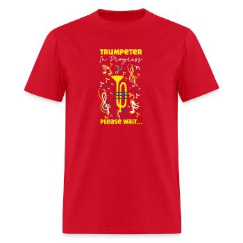 Trumpet Player Trumpeter In - Men's T-Shirt - red - Front - Jose (178cm)