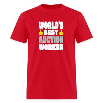 World's Best Auction Worker - Men's T-Shirt - red - Front - Jose (178cm)