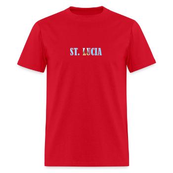 St Lucia flag - Men's T-Shirt - red - Front - Jose (178cm)