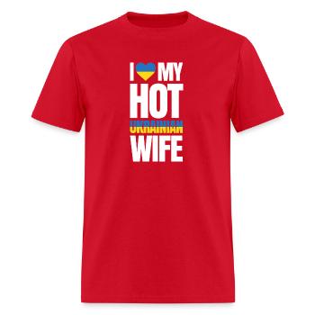 Ukraine - Men's T-Shirt - red - Front - Jose (178cm)