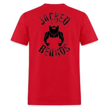 jacked - Men's T-Shirt - red - Back - Jose (178cm)