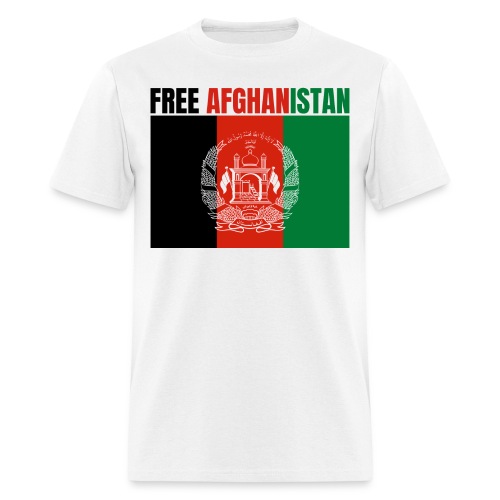 FREE AFGHANISTAN Flag of Afghanistan - Men's T-Shirt