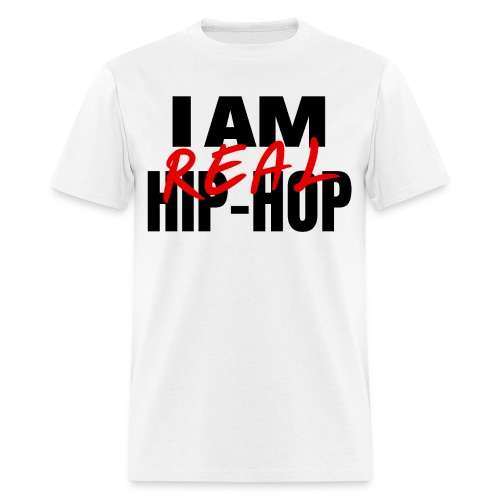 I Am REAL Hip Hop (black & red version) - Men's T-Shirt