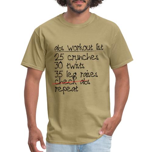 Abs Workout List - Men's T-Shirt