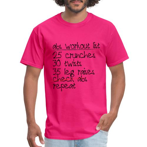 Abs Workout List - Men's T-Shirt