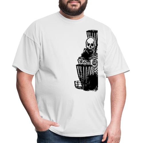 Disc Golf Until Death Black Print Skeleton Shirt - Men's T-Shirt