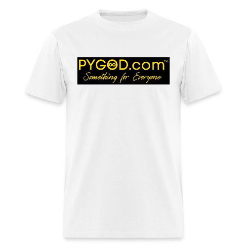 PYGOD.com™ Something for Everyone (black box logo) - Men's T-Shirt