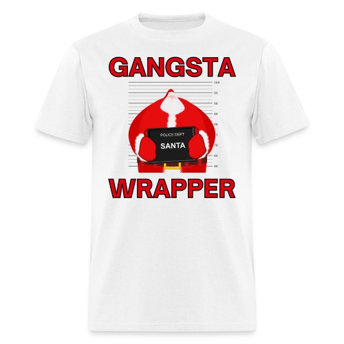 Gangsta Wrapper - Santa Claus Mugshot - Men's T-Shirt