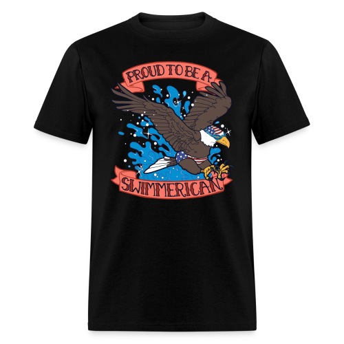 Proud To Be A Swimmerican - Men's T-Shirt