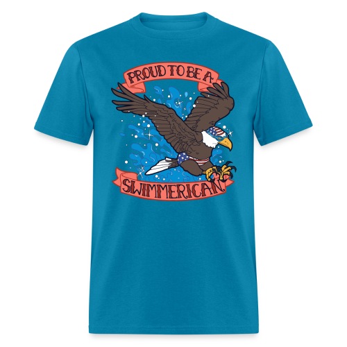 Proud To Be A Swimmerican - Men's T-Shirt