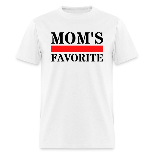 MOM's favorite (Black, Red & White version) - Men's T-Shirt