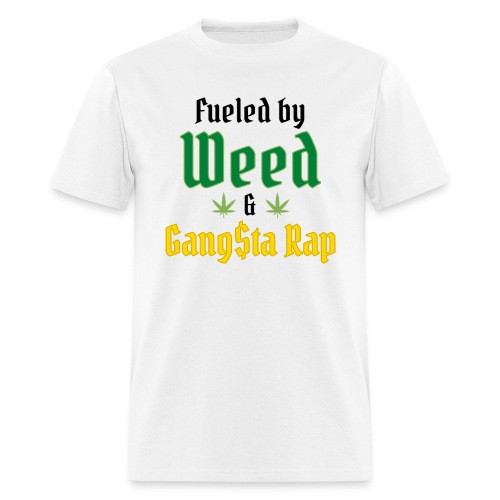 Fueled by Weed Gangsta Rap - Double Marijuana Leaf - Men's T-Shirt
