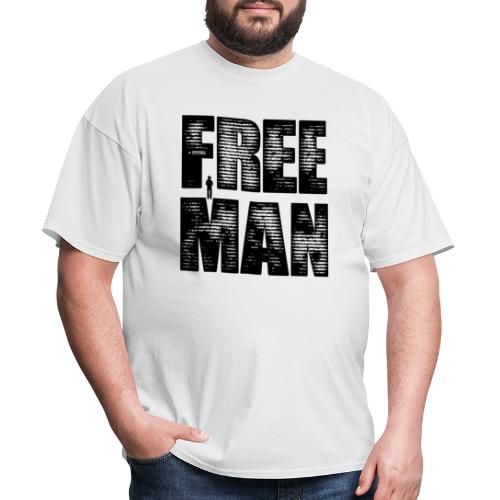 FREE MAN - Black Graphic - Men's T-Shirt