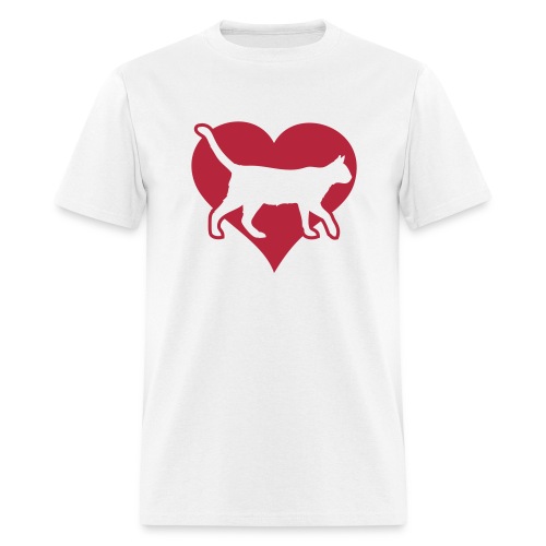 love heart cats and kitty - Men's T-Shirt