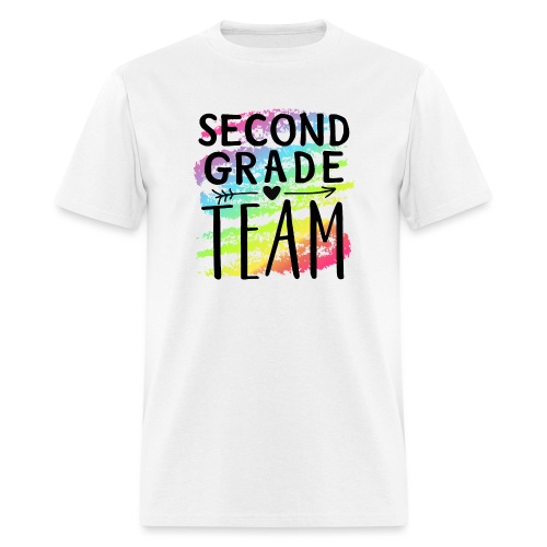 Second Grade Team Crayon Splash Teacher T-Shirts - Men's T-Shirt