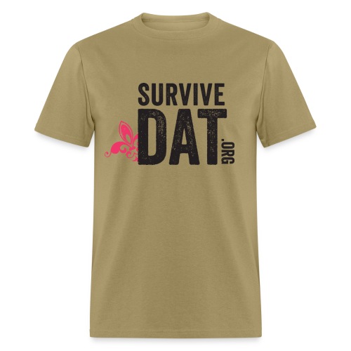 survive dat final logo stacked org color notag out - Men's T-Shirt