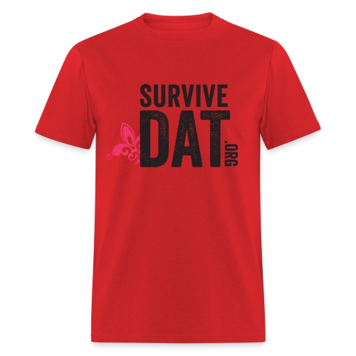 survive dat final logo stacked org color notag out - Men's T-Shirt