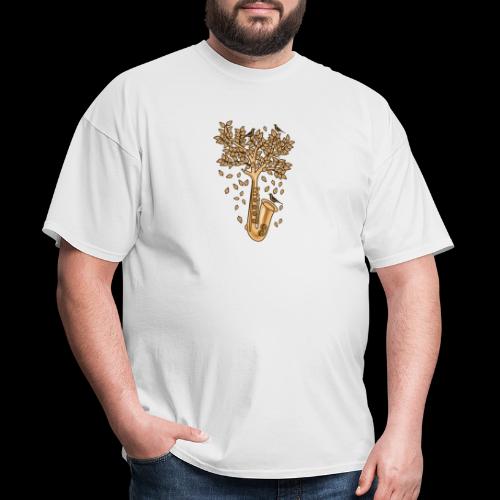 Saxophone Tree of Song Birds - Men's T-Shirt