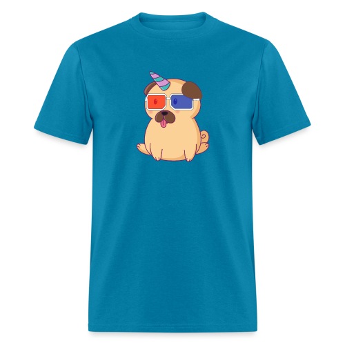Dog with 3D glasses doing Vision Therapy! - Men's T-Shirt