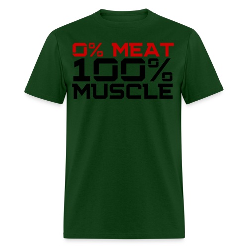 0% MEAT 100% MUSCLE | Vegan Bodybuilding - Men's T-Shirt