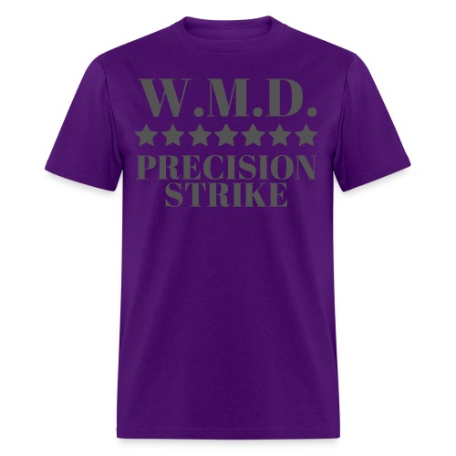 WMD Precision Strike (7 stars) in dark gray letter - Men's T-Shirt