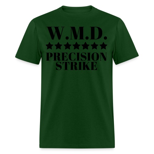 W.M.D. Precision Strike (7 stars) inblack letters - Men's T-Shirt