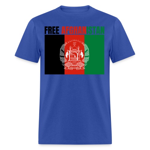 FREE AFGHANISTAN Flag of Afghanistan - Men's T-Shirt